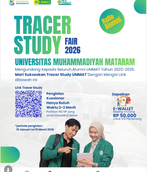 Tracer Study Fair 2026 telah dibuka!